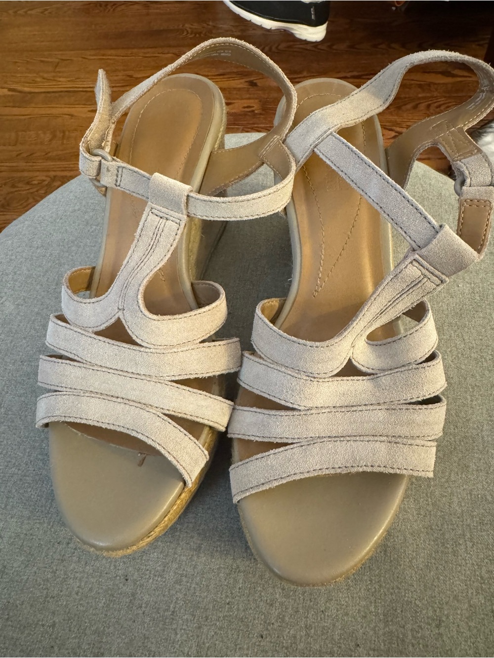 Women’s Taupe Strappy Wedge Sandals - Neutral Taupe